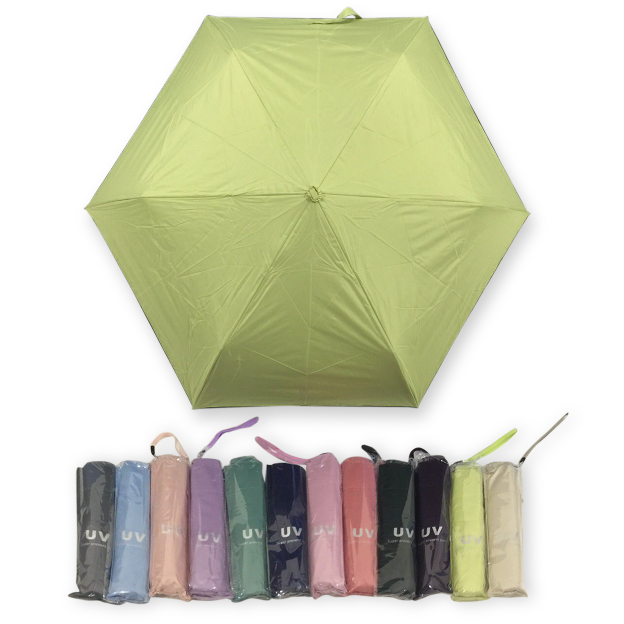 ร่มGBU3ตอนแบนเบารหัสGM345ยูวีดำ