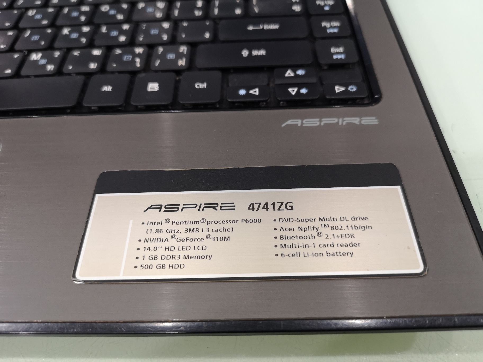 ACER Aspre 4741ZG มีตำหนิ