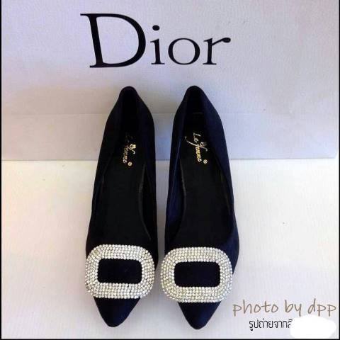 พร้อมส่ง : รองเท้าส้นสูง Roger Vivierสีดำ,น้ำตาล,น้ำเงิน