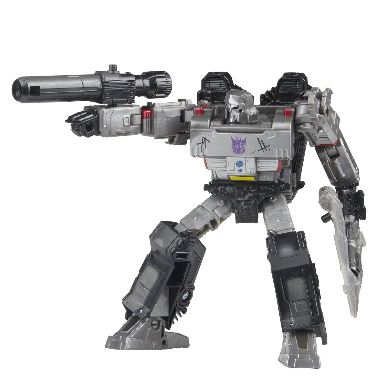 Hasbro Transformers Netflix War for Cybertron Trilogy Voyager Class Megatron 7 Inch Action Figure Battle 3-Pack with Pinpointer and Lionizer ฮาสโบร ทรานสฟอเมอร์ส เน็ตฟลิกซ์ วอร์ ฟอร์ ไซเบอร์ตรอน วอยเอเจอร์ คลาส หุ่นยนต์ เมกะทรอน 7 นิ้ว ลิขสิทธิ์แท้
