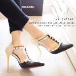 พร้อมส่ง : รองเท้า Valentino Pastel Heels 2015 (สีดำพาสเทล)