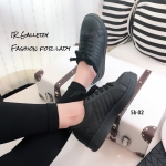 รองเท้าผ้าใบแฟชั่นสไตล์ Sport (สีดำ)