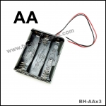 รางถ่าน AA 3 ก้อน ไม่มีฝา / BH-AAx3