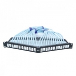 ขายถูก LINK US-3224SL CAT 6A Angle Patch Panel 24 Port, Slim Jack (แผงกระจายสาย แบบ Angle)