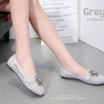 รองเท้าคัทชูลูกไม้ Style Roger Vivier (สีเทา)