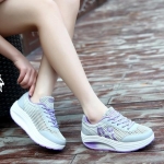 รองเท้าผ้าใบ Sport M ดอกไม้พาสเทล (สีม่วง)