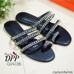 รองเท้าแตะโซ่ Style Givenchy (สีดำ)