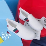 รองเท้าผ้าใบSlip onปักลายหัวใจ