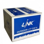 ขายถูก LINK US-9106PW CAT6 Outdoor UTP PE w/Power Wire Cable, Bandwidth 600MHz, CMX Black Color 305 M./Reel in Box