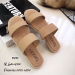 รองเท้าแตะสวมคาดหน้า2ชั้น (สีตาล)