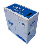 ขายถูก LINK US-9116 CAT6 Indoor UTP Ultra Cable, Bandwidth 600MHz w/Cross Filler, 23 AWG, CMR White Color 305 M./Pull Box *ส่งฟรีเขต กทม.