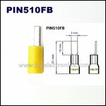 หางปลาหัวก้านไม้ขีด แบบแบน หุ้ม(สีเหลือง) T-Lug / PIN510BF