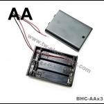 รางถ่าน AA 3 ก้อน มีฝาปิด / BHC-AAx3