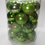 บอล เขียว คละแบบ 55 mm (26 ลูก) Ball Christmas Balls คริสต์มาส