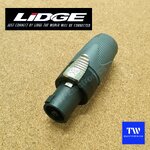 ปลั๊กลำโพงสปีคคอน (ตัวผู้) สีดำ LIDGE / YM-122A (BK)