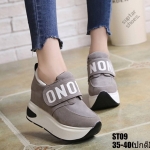 รองเท้าผ้าใบเสริมส้น Style NONO (สีเทา)
