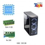 Computer PC i3 เหมาะสำหรับเล่นเกมส์ Rx550 สำหรับคนชอบสาย RGB Case i4-30