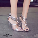 รองเท้าส้นเข็มสไตล์ Jimmy Choo (สีเงิน)