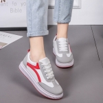 รองเท้าผ้าใบแฟชั่นลาย Sport เรียบ (สีแดง)