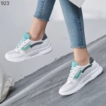 รองเท้าผ้าใบผ้าตาข่ายแต่งลายแฟชั่น (สีเขียว)