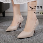 รองเท้าคัทชูชามัวร์แบบเรียบ (สีเทา)