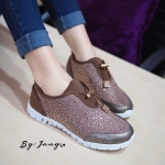 รองเท้า Zara Shiny Trainer 2015 (สีน้ำตาล)