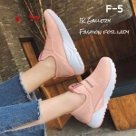 รองเท้าผ้าใบผ้าตาข่ายทรงสวมสไตล์ Sport (สีชมพู)