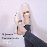 รองเท้าSlipperเสริมส้น Style Givenchy (สีครีม)