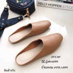 รองเท้า Slipper ทรงเปิดส้น (สีแทน)