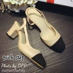 รองเท้า Slingback Heels (สีครีม)