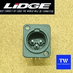 XLR 3P ตัวผู้ ติดแท่น ขางอ LIDGE / YM-054