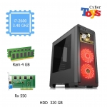 คอมประกอบ PC i7-2600 แรม 4 GB พร้อมกับการ์ดจอ Rx550 เล่นได้หลายเกมส์ CASE Saint