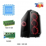 Computer PC i3 เจน 4 แรม 8 GB การ์จอ Rx560 Case Prism สำหรับคนชอบ RGB