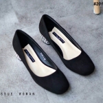 รองเท้าคัทชูหัวตัด Style MIUMIU (สีดำ)