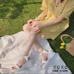 รองเท้าลำลองเสริมส้นpuนิ่ม (สีขาว)