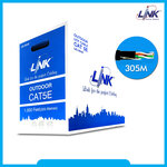 ขายถูก LINK US-9045 CAT5E Outdoor UTP PE Cable (Double Jacket), Bandwidth 350MHz, CMX Black Color 305 M./Pull Box *ส่งฟรีเขต กทม.