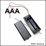 รางถ่าน AAA 2 ก้อน มีฝาปิด / BHC-AAAx2