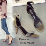 รองเท้าส้นสูงหนังกลิตเตอร์ (สีทอง)