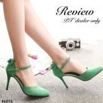 พร้อมส่ง : รองเท้าส้นเข็ม Style Zara (สีเขียว)