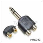 ¼” Stereo ตัวผู้ / RCA ตัวเมีย x2 (PMS002)