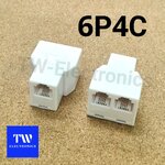 ตลับแยกสัญญาณโทรศัพท์4C (ตัวเมีย1ออก2)