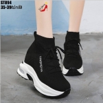 รองเท้าผ้าใบเสริมส้นหุ้มข้อพื้นSport (สีขาว)