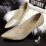 รองเท้าคัทชูหัวแหลม (สีทอง)