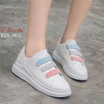 รองเท้าผ้าใบแฟชั่นแต่สายรัดเมจิกเทป