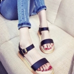 รองเท้าลำลองส้น PU (สีดำ)