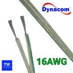 สายลำโพง16AWG Dynacom / สีใสขุ่นคาดเขียว