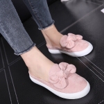 รองเท้าสลิปเปอร์แต่งโบว์ (สีชมพู)