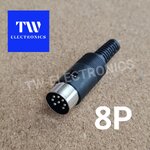 DIN 8 ขา (ตัวผู้)