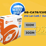 ขายถูก Hi-view LAN CABLE CAT 6 HG-CAT6/CUO100 (ภายนอก ยาว 100 เมตร )ประกันศูนย์