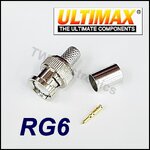 BNC ตัวผู้ RG6 ULTIMAX คีมบีบ / BNP063